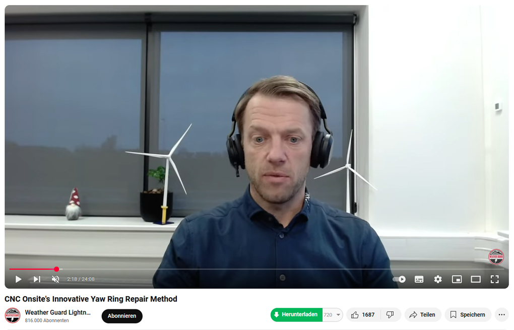Uptime Wind Energy Podcast interviewer Søren Kellenberger. Foto: Screenshot.