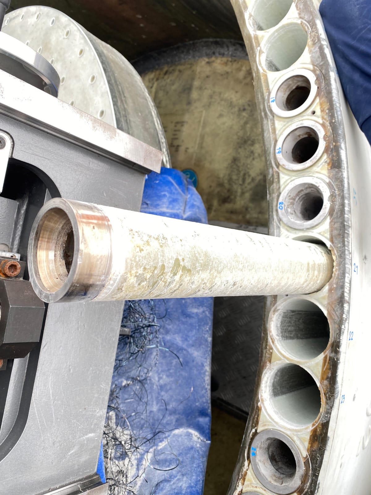 P54 Dilling out old bushings