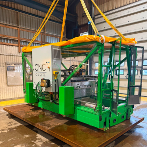The complete, integrated gantry machine measures 3.6 meters long, 2.3 meters wide and 2 meters high, with an approximate total weight of 4.8 metric tons.
